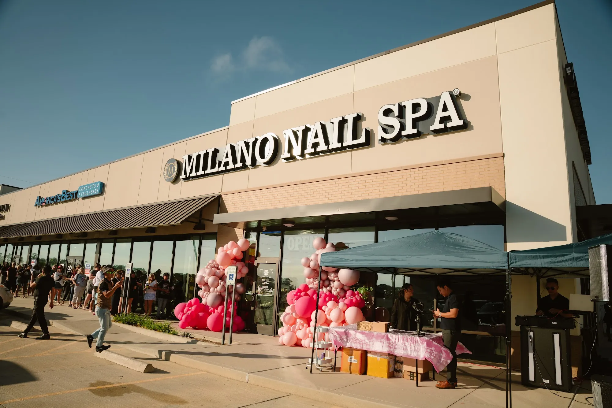 Milano Nail Spa storefront on Interstate 45 N in Willis, Texas